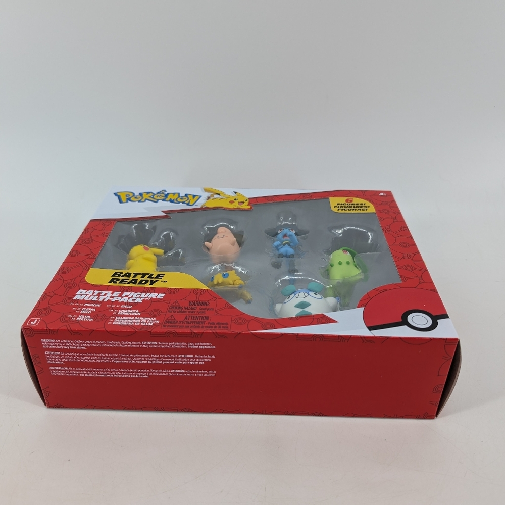 Pokemon Battle Figure Multi-Pack 6 Figures Pikachu Cleffa Joltik Riolu Chikorita - Picture 5 of 5